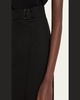 Trapezoid Buckle Wrapped Wool Pencil Skirt