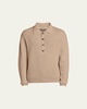 Men's Cashmere Ribbed Polo Sweater