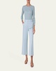 Flora Denim Cropped Wide-Leg Pants