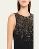 Brett Beaded Fringe-Hem Dress