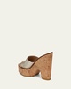 Paulita Metallic Cork Slide Sandals