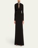 Kimbra Embellished Long-Sleeve Gown