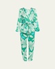 Valery Lily-Printed Satin Jumpsuit