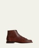 Priego Leather Lace-Up Booties