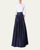 Pleated Silk Ball Skirt