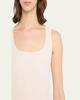 Scoop-Neck Silk Georgette Tank Top