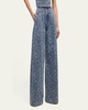 Adley High-Rise Wide-Leg Floral-Embroidered Jeans