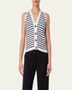 Kodak Stripe Knit Halter Neck Top