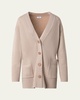 Cashmere-Blend Long Button-Front Cardigan