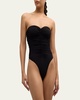 Marissa Strapless Shirred One-Piece Swimsuit