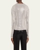 Leon Sequined Cowl-Neck Blouse