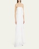 Madleine Strapless Cascading-Drape Gown