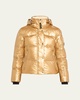 Hella Quilted Down Puffer Jacket with Removable Hood