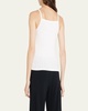 Cotton Pointelle Scalloped Tank Top