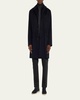 Men's Martingala Cashmere Overcoat with Inset Zip