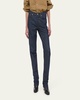 Mid-Rise Slim Straight Jeans