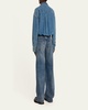 Tilda Denim Button-Front Jumpsuit