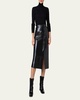 Lacquer Nappa Leather Pencil Skirt