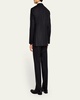 Men's Brun Pinstripe Escorial Wool Suit