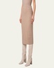 Fitted Cashmere Ribbed Midi Skirt