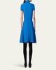 Short Mock-Neck Ribbed Wool Dress