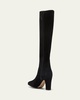 Pitana Suede Block-Heel Knee Boots