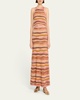 Rosen Multicolor Knit Maxi Skirt