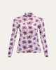 Aurelia Printed Turtleneck Long-Sleeve Top