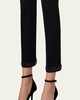 Franca Diamond Studded Cuff Jersey Pants