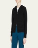 Merano Cashmere Zip-Front Hoodie Sweater