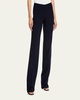 Carole Straight-Leg Wool Double-Face Pants