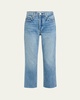 Loverboy High-Rise Cropped Jeans with Frayed Hem