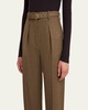 Edward Pintuck Belted Wool Cashmere Trousers