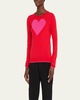 Heart Crewneck Wool Sweater