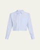 Selma Cropped Pinstripe Shirt