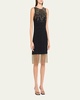 Brett Beaded Fringe-Hem Dress