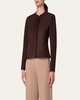 Aniella Suede Fitted Jacket, Brown