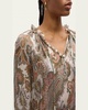 Antonette Long-Sleeve Paisley Blouse