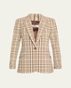 Lillie Plaid Single-Breasted Blazer