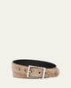 Men's Camoscio Scritto Leather Belt