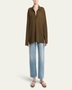 Aurelio Oversized Wool Polo Top