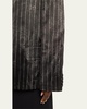 Pinstripe Satin Oversized Tailored Jacket