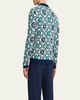 Men's Diamond Jacquard Full-Zip Sweater