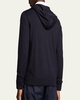 Cashmere-Cotton Zip-Front Hoodie