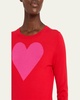 Heart Crewneck Wool Sweater