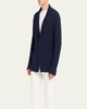 Men's Cotton Rib-Knit Blazer