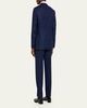 Men's Textured Solid Two-Piece Suit, Bright Navy