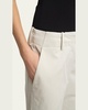 Amara Cotton Twill Suiting Cropped Pants