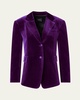 Taddeo Stretch Velvet Blazer Jacket