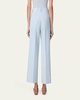 Flora Denim Cropped Wide-Leg Pants